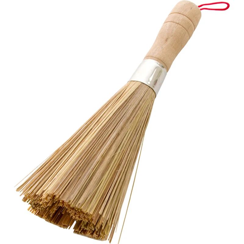 Bamboo Wok Brush, Large Pot Brush Wash Pot Brush Kitchen Cleaning Brush Restaurant Natural Bamboo Brush Hotel Supplies