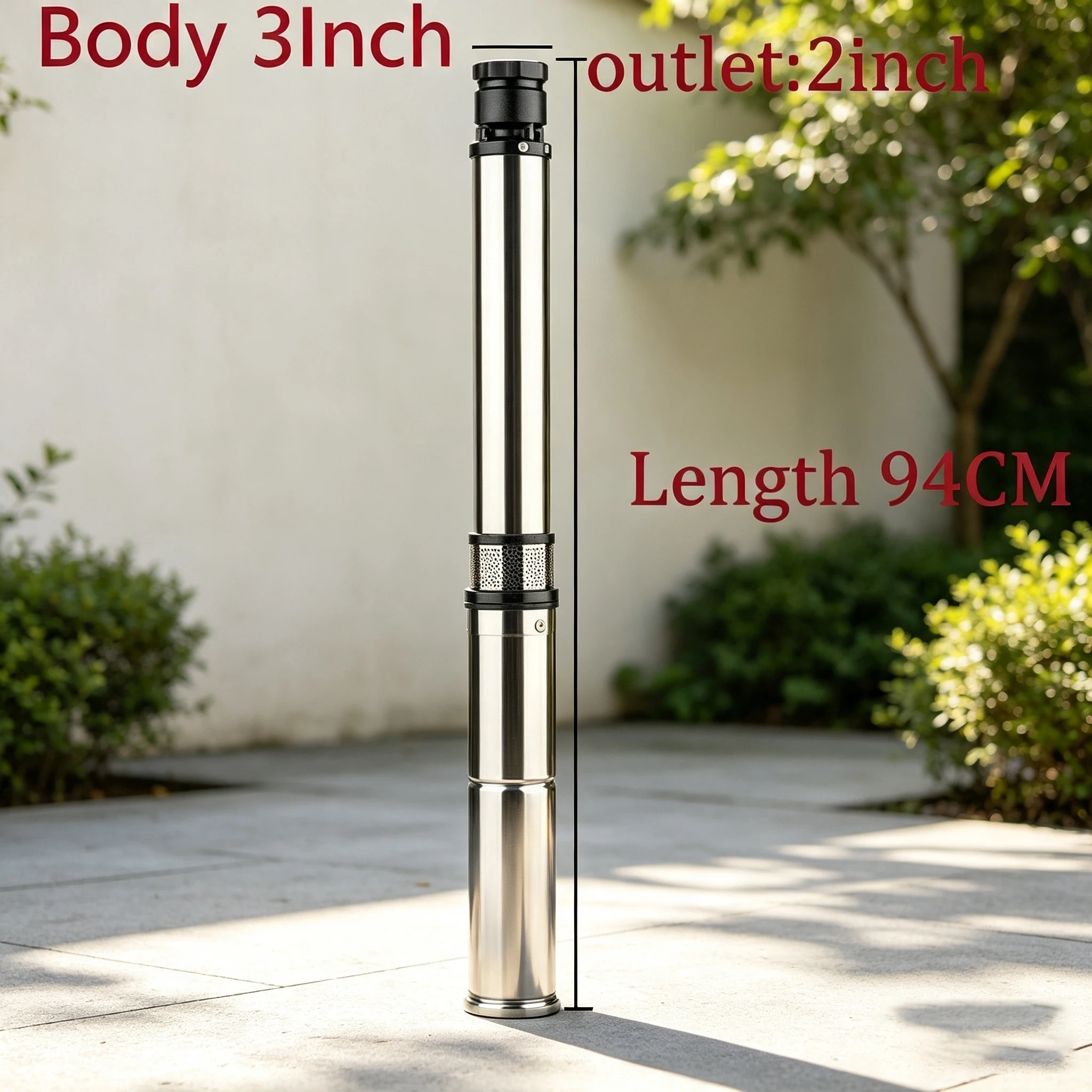 Stainless Steel Electromagnetic Solar Powered Submersible Pump Designed for Deep Well Water Drawing for Household Drinking Water