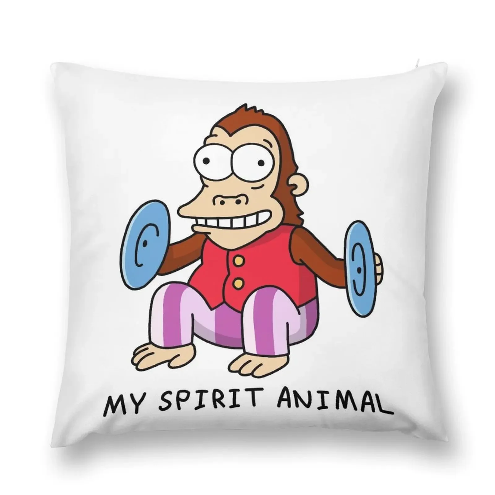 Monkey with Cymbals Throw Pillow Cushions For Children Anime Decorative pillowcase pillow