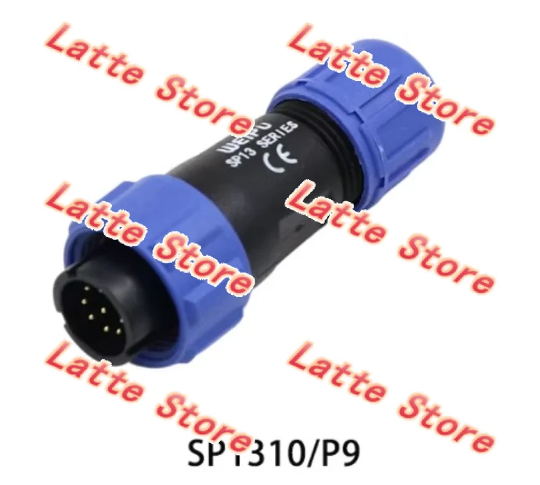 New SP1310/P9 9-Core Male Connector, IP68 Waterproof Circular Plug for Cable, 100pcs