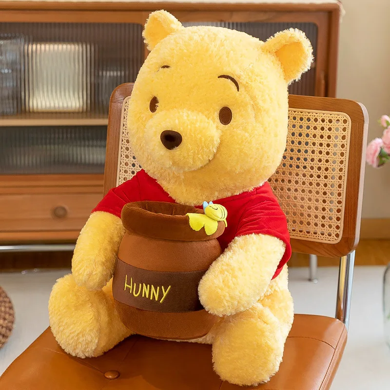 Disney Winnie The Pooh 35-55cm Anime Honey Jar Soft Plush Toys Pooh Bear Stuffed Animal Dolls Children Kids Kawaii Birthday Gift