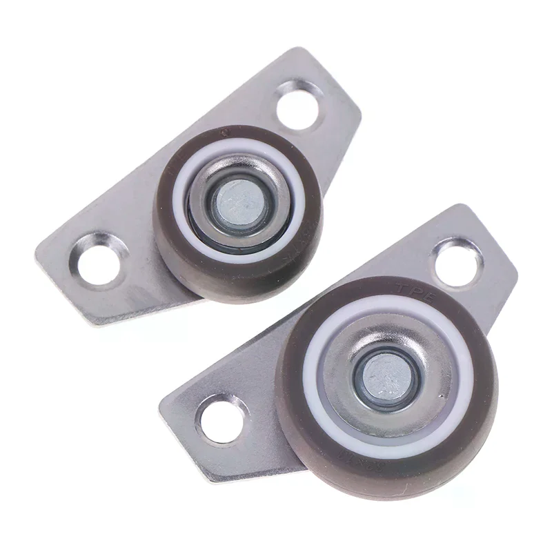 1/4Pcs Home Silent Rubber Casters Drawer Wheels For Furniture Cabinet Table Of Side Installation Low Profile Replace Wheels