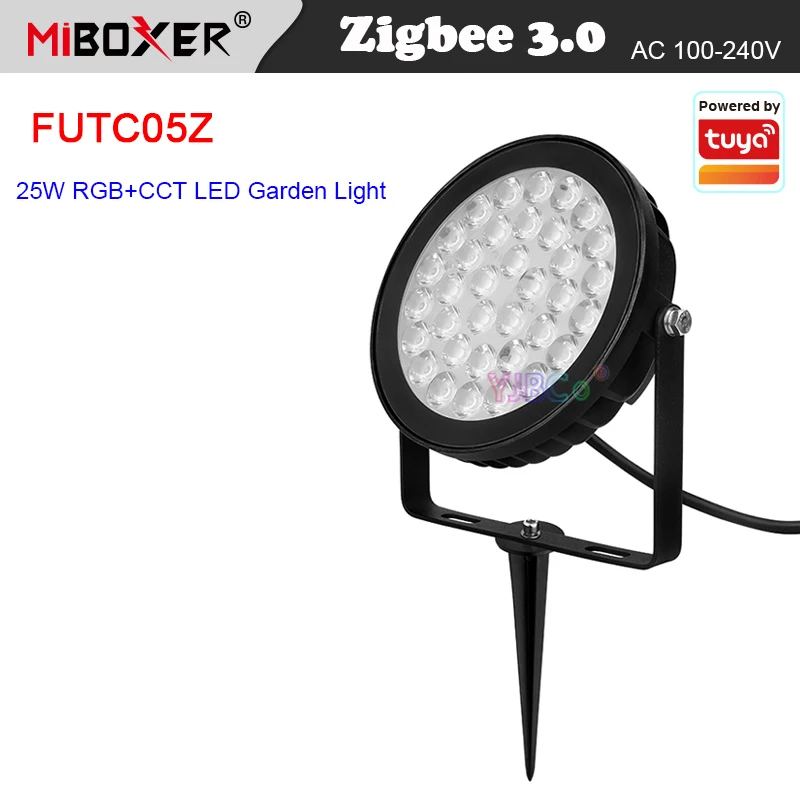 Miboxer FUTC05Z 25W RGB+CCT LED Garden Light Waterproof IP66 Smart Lawn Lamp Zigbee 3.0 Remote/ gateway Control Outdoor Lights