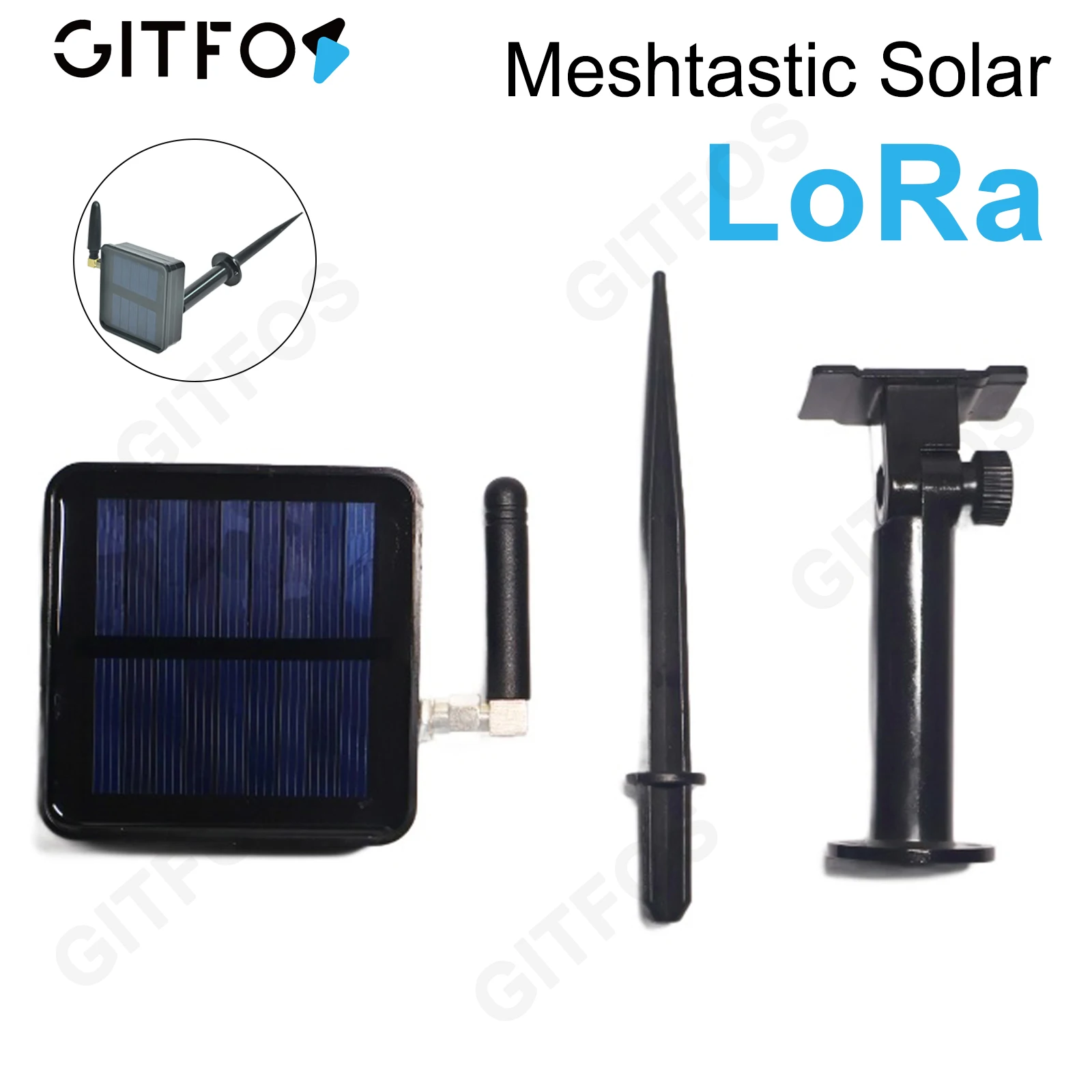 

GITFOS Meshtastic Solar LoRa SX1262 Node Repeater Meshtastic NRF52840 Mesh Radio Device LoRawanTracker Network Survival Gear