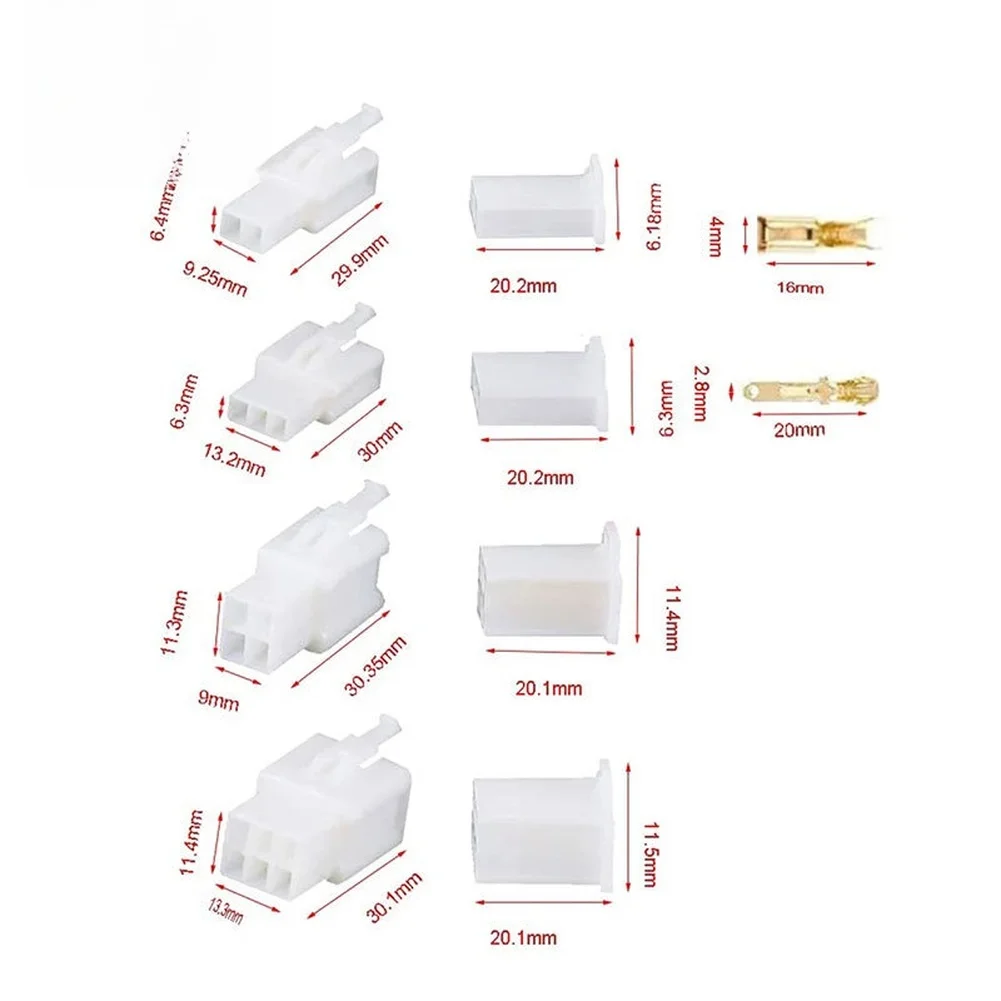 380PCS Terminal Connector Kit for Automotive Systems with 2 3 4 6 Pin Male Female Components and Retaining Hook Design