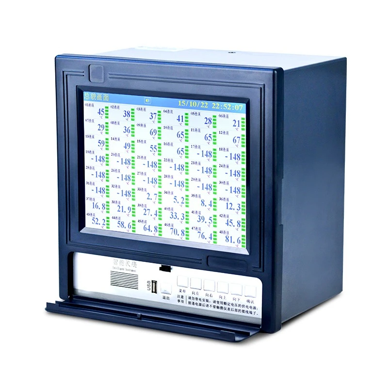 Multi-channel USB temperature and humidity data recorder, bar chart curve paperless recorder