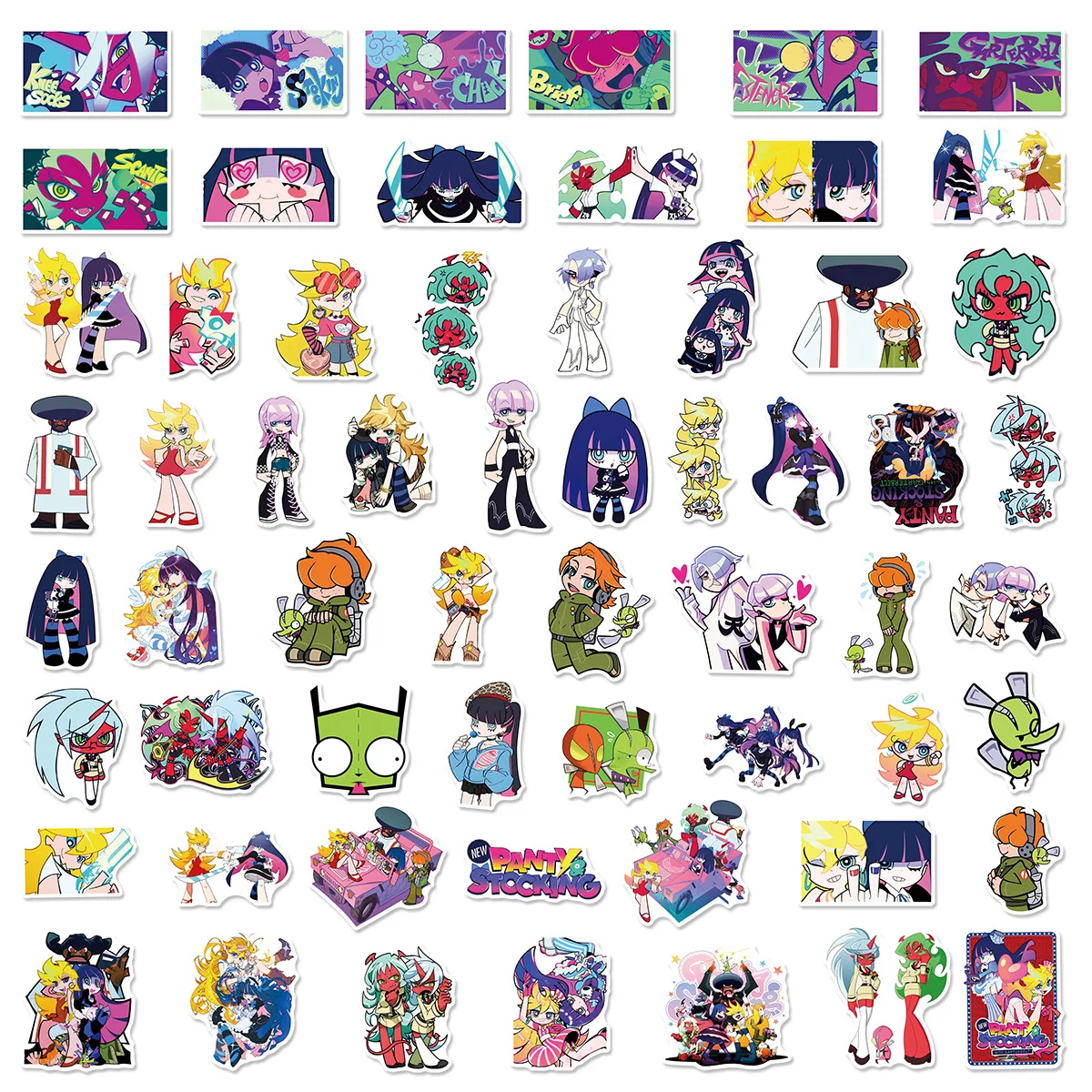 10/30/50PCS Del Fumetto Nuovo PANTY E STOCKING con GARTERBELT Adesivo Decorazione FAI DA TE Impermeabile Skateboard Notebook Graffiti Giocattolo