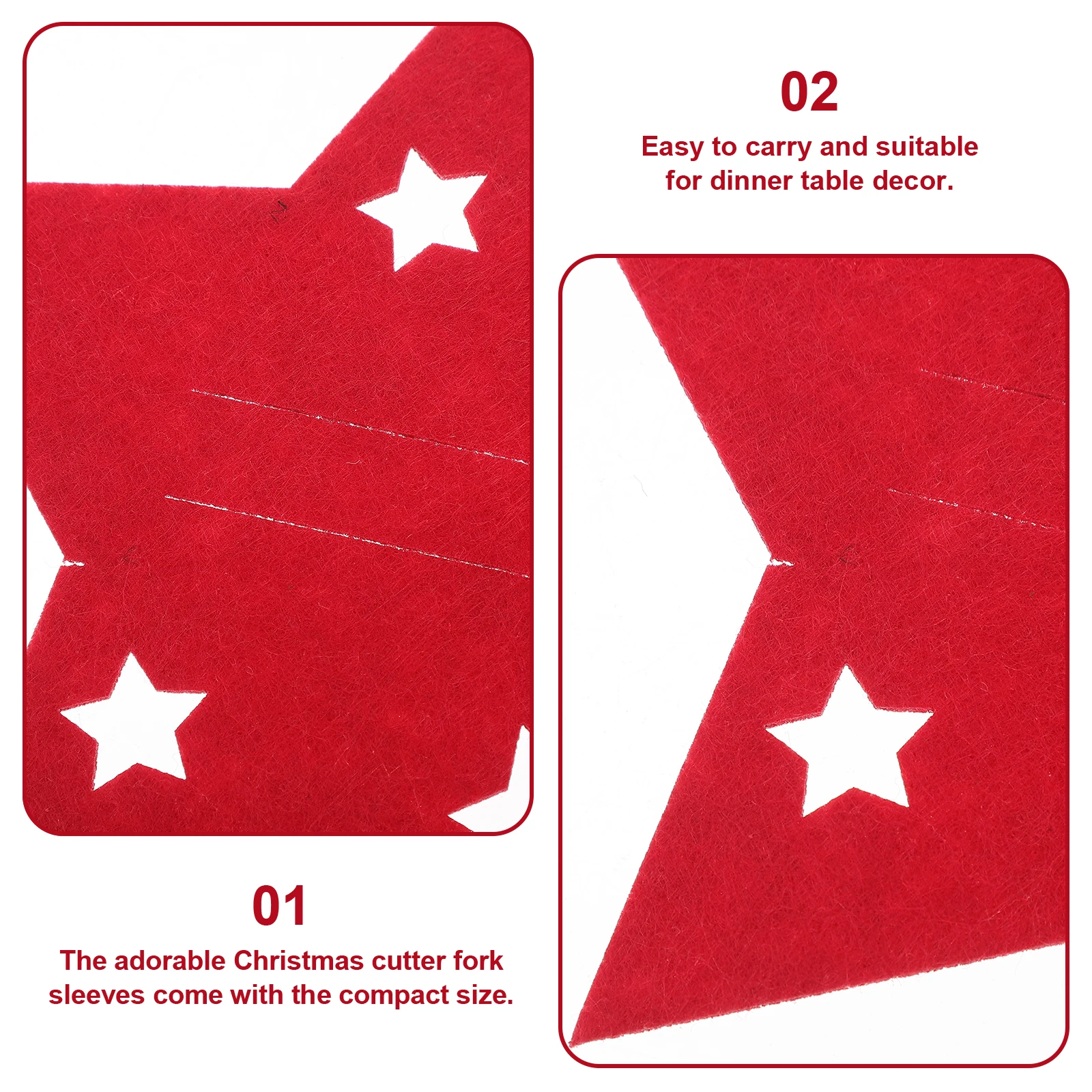 

12 Pcs Cutlery Bag Set Holder for Party Table Christmas Silverware Felt Cloth Tableware Utensil Pouch