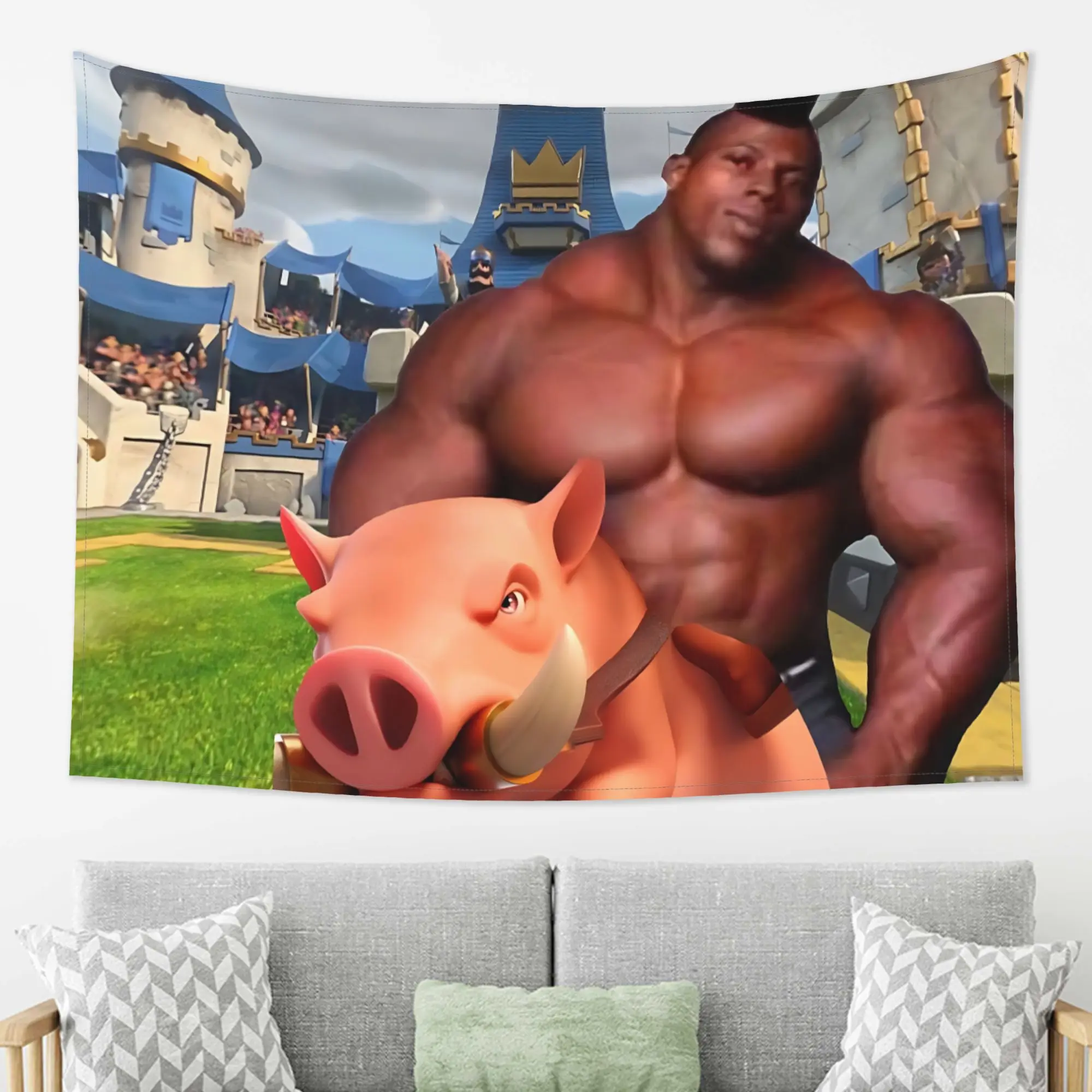 VIKAMA موضوع Hog Rider نسيج متعة التصميم الإبداعي نسيج غرفة المعيشة غرفة نوم جو الحفلات الديكور ديكور المنزل