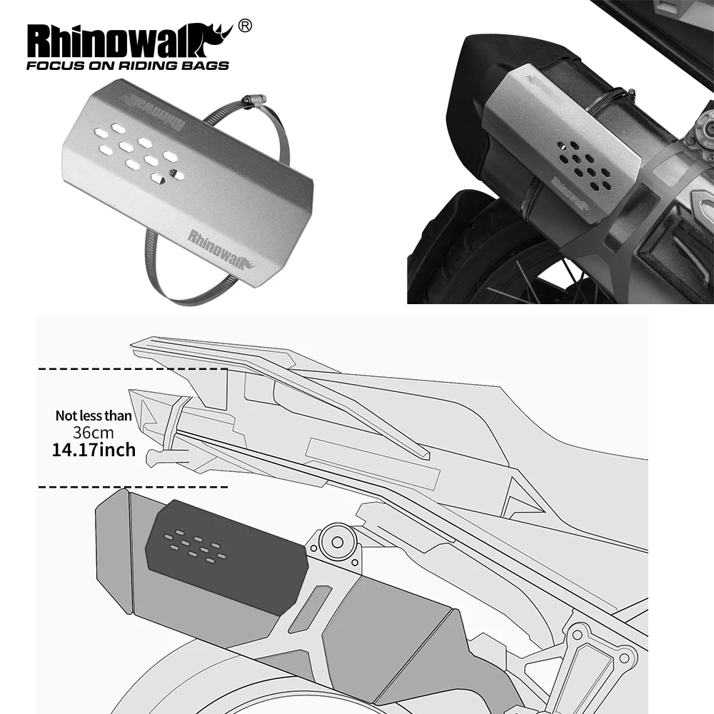 Rhinowalk Motorcycle Exhaust Pipe Protector Heat Shield Cover 1 or 2 Pcs Universal Motor Guard Anti-scalding Cover For MT1418/28