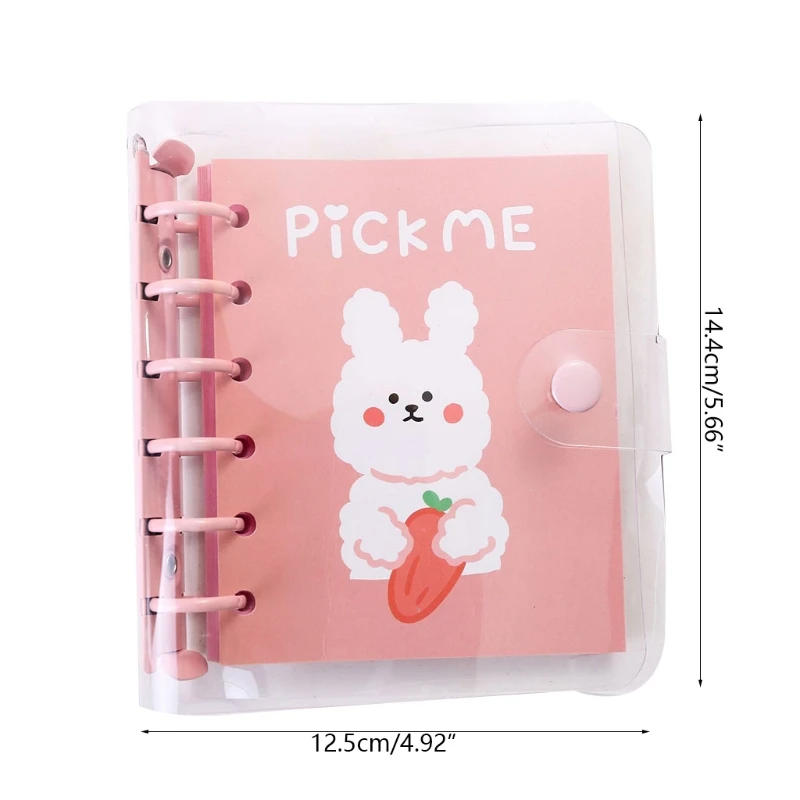 Clear Binder Cover 6-ring A7 Sổ tay rời Bìa thay thế Giấy tờ Refill
