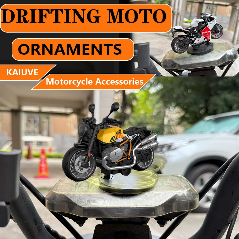 

For DUCATI Kawasaki Harley motorcycle Drift Rotating Auto Turning motorcycle Model Center Console Ornaments Christmas Gifts