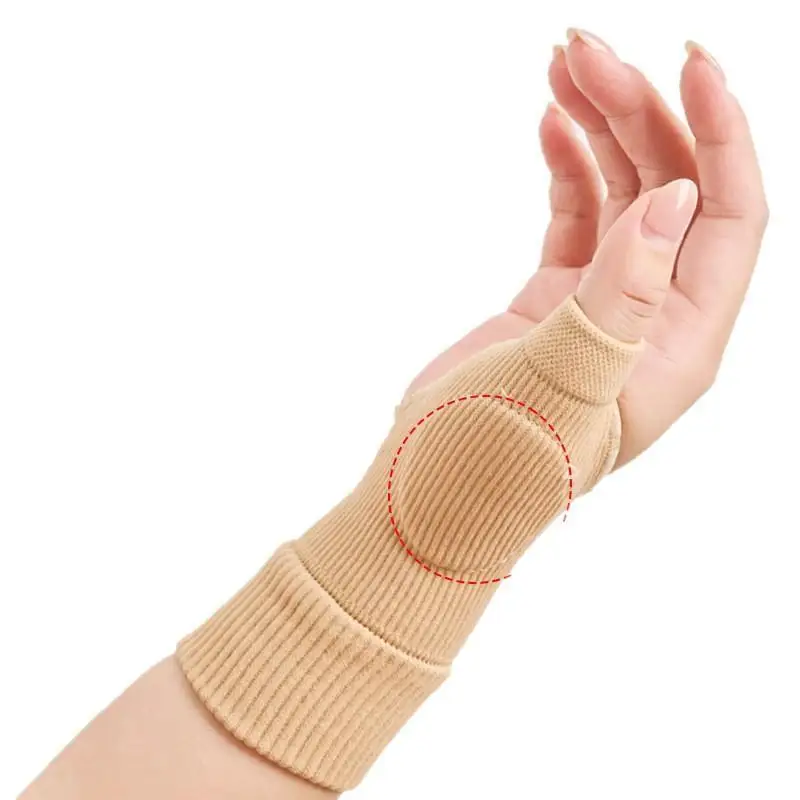 1 Paar Handgelenk-Daumen-Kompressionshandschuhe für Arthritis, atmungsaktive Stützbandage, gestrickte Fingerverletzungsschoner, Sport-Sicherheits-Handgelenkbandage – Detail 5