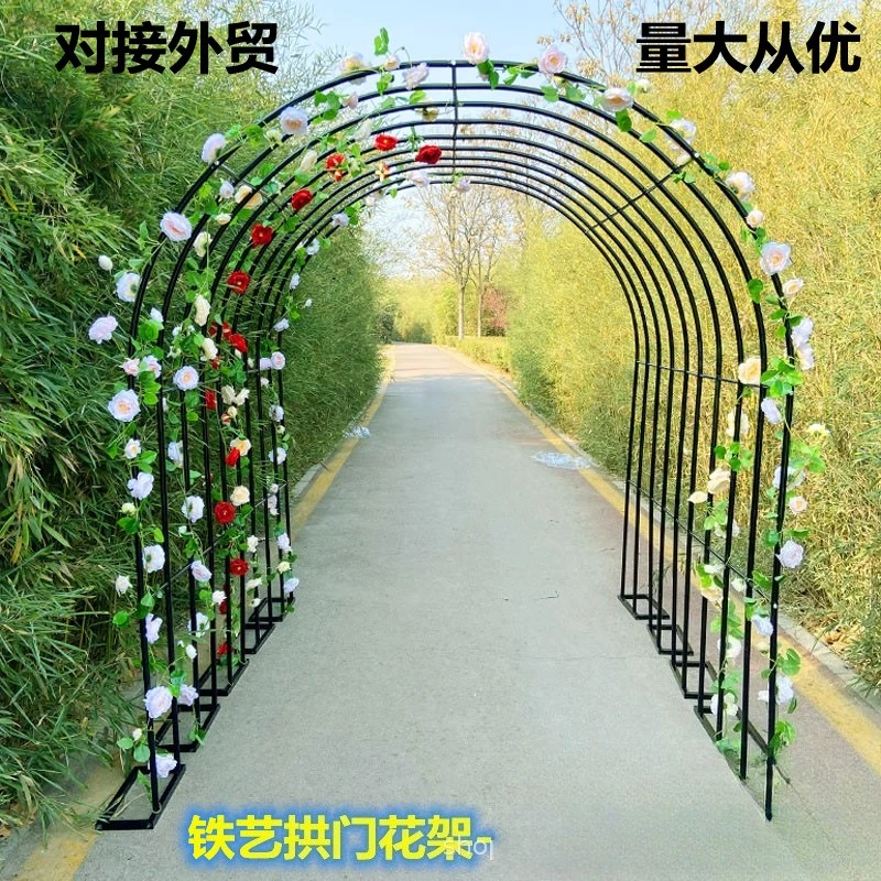 Arch flower trellis climbing vine trellis flower stands wrought iron plant trellis climbing balcony outdoor rose garden view 3