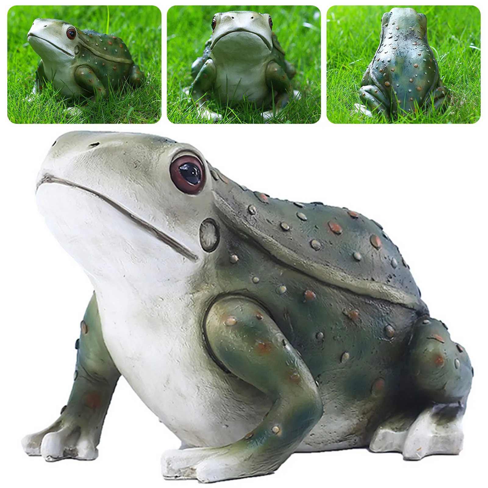 Small Backyard Frogs Decor Sturdy All-weather Resin Prevents Fading And Cracking. Porch And Balcony Adornment