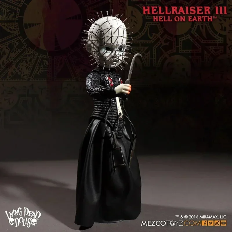 In Stock Original Mezco Ldd Living Dead Dolls  HellRaiser III Pinhead Anime Collection Figures Toys Gifts