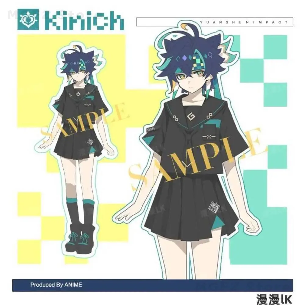 

HOT 2026 Game Cosplay Costume Kinich Theme Genshin Impact Girl Summer Short Sleeve T-shirt Tee Tops Skirt JK Unifrom Anime Suit