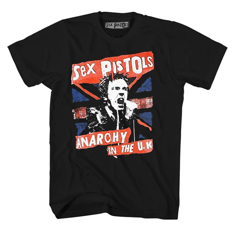 Mens Fashion Cotton Tshirt SEX PISTOLS London\'s T Shirt Punk Band Sex Pistols T-shirt Streetwear Oversized Tee Shirts