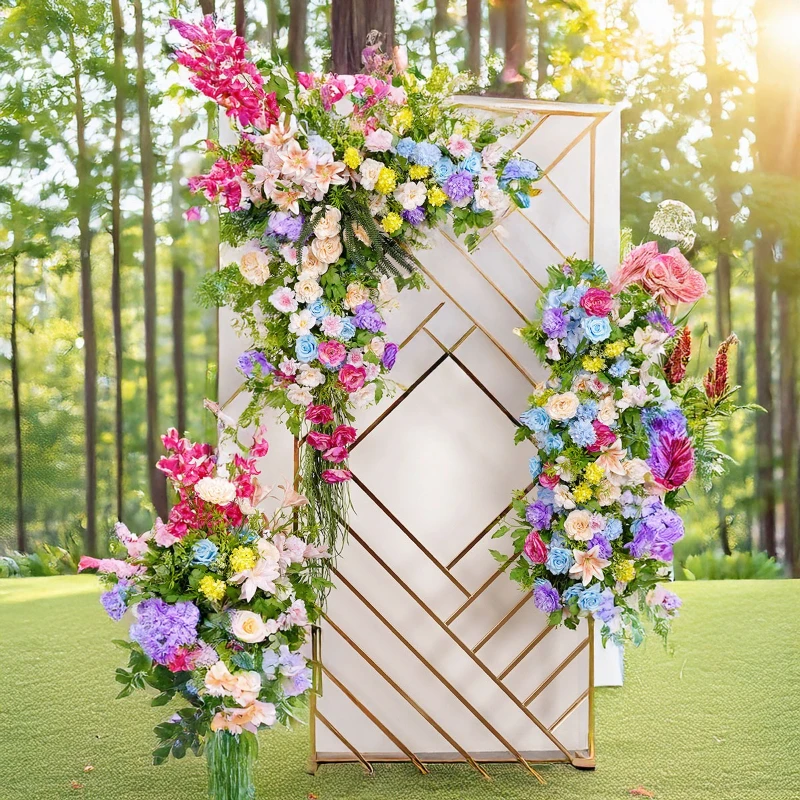 

Colorful Artificial Rose Wedding Arch Flower Wedding Hotel Event Venue Layout Hanging Flower Activity Decoration Props