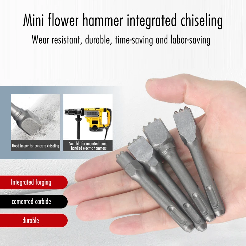 

Головка бетонной втулки Mini Sds-plus для подкачки бетона Ement, стены, бетона и подготовки поверхности Компактная цельная ковка с 3/4/6/9 зубьями