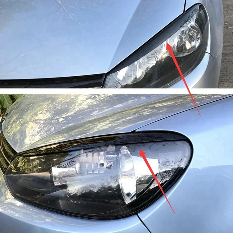 

Headlight Brow Headlight Decorative Sticker Headlight Eye Brow Sticker Car For Volkswagen Golf 6 MK6 2008-2013