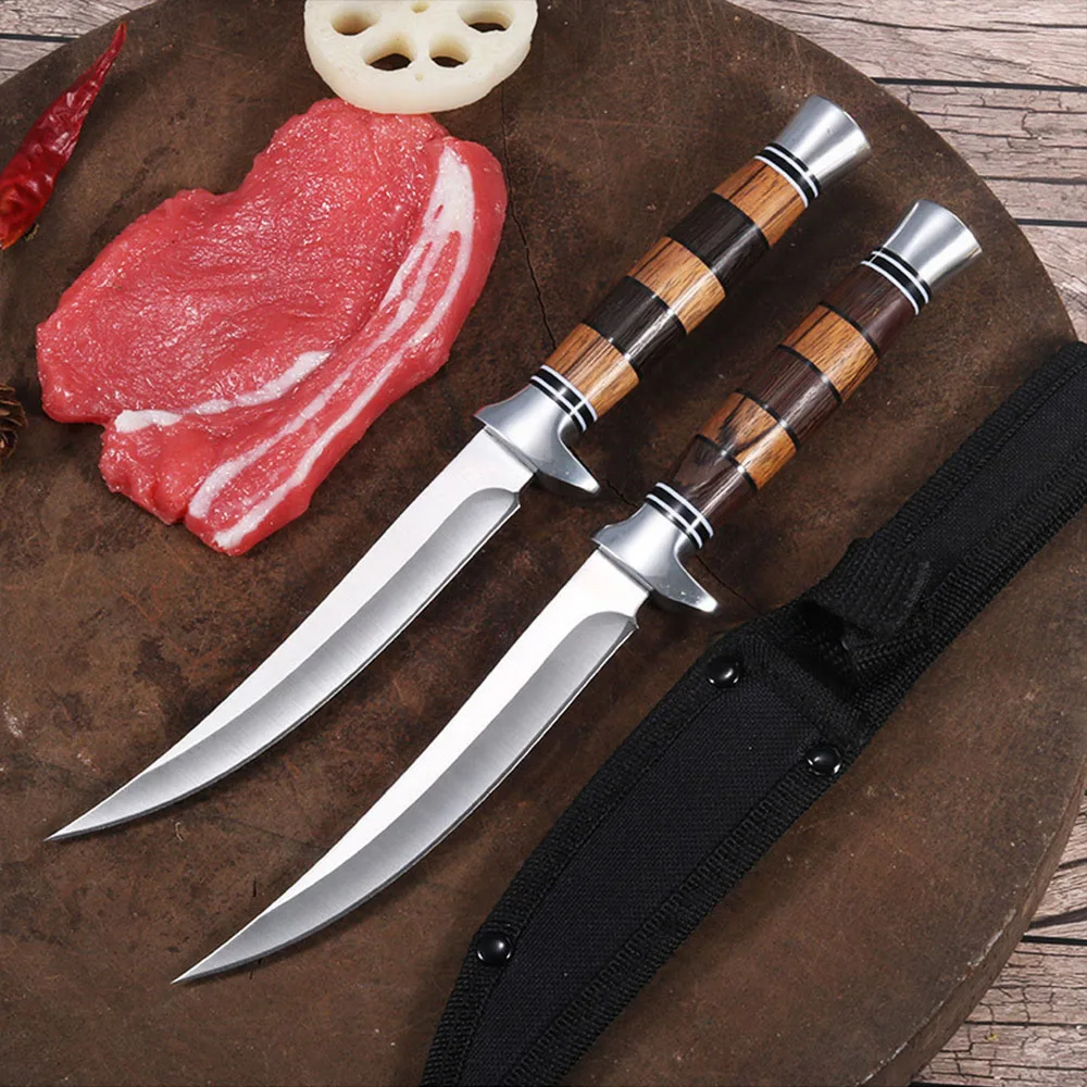 Sashime Knife Fish Filleting Knife Wood Handle High Stainless Steel Kitchen Knives Meat Cleaver Butcher Knife Chef Slicing Tools