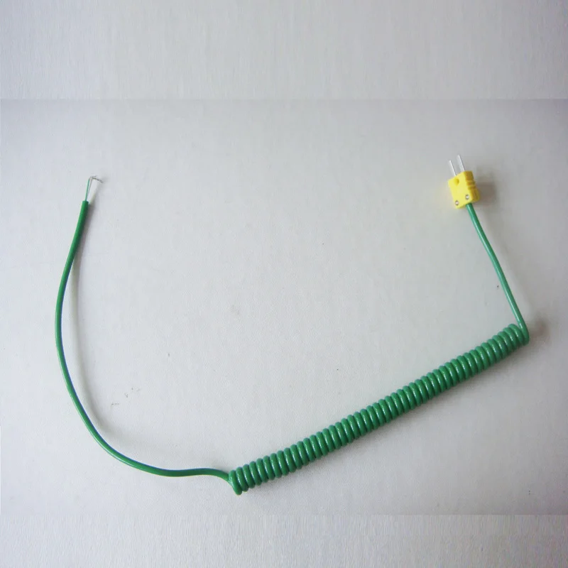 

2*7/0.15 PU coated Spring Coil thermocuople Cable With Mini Connector