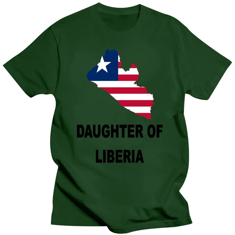 Daughter of Liberia Liberian Flag Map Ladies Fit T-shirt White