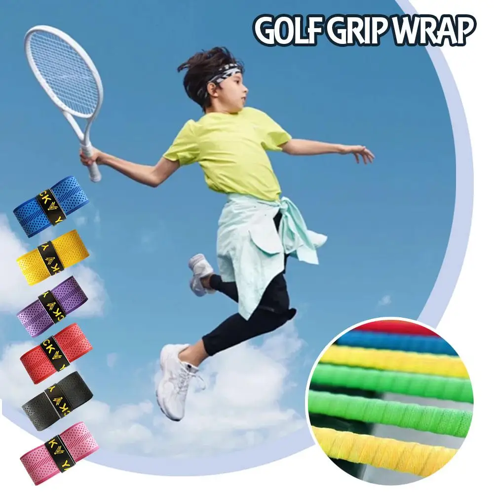 2pcs Golf Grip Non-slip Breathable Strap Badminton Universal Tennis Absorption Racket Winding Pressure Glue Sweat Point Han T5S7