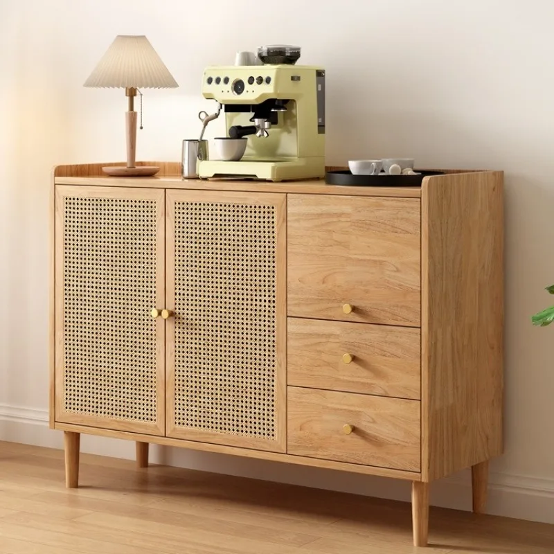 All solid wood oak side cabinets, cupboards, lockers, sliding door cabinets,  cabinets, living room and dining room storage