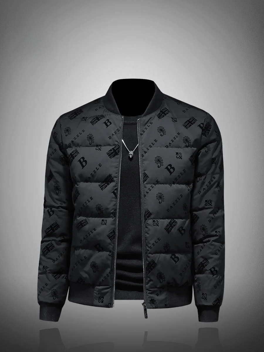 

Men's Faion down Jaet Winter Thiened ort Sli Baseball Collar Coat Youth plus Size Warm Ci Casual Outerwear