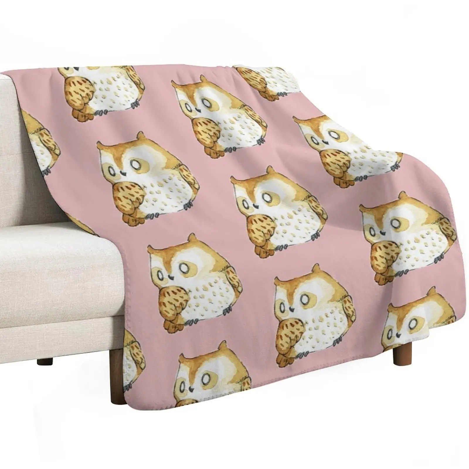 Eastern Screech Owl Throw Blanket Cute Plaid funny gift Camping Sleeping Bag Sofa Throw blankets and throws Blankets view 2