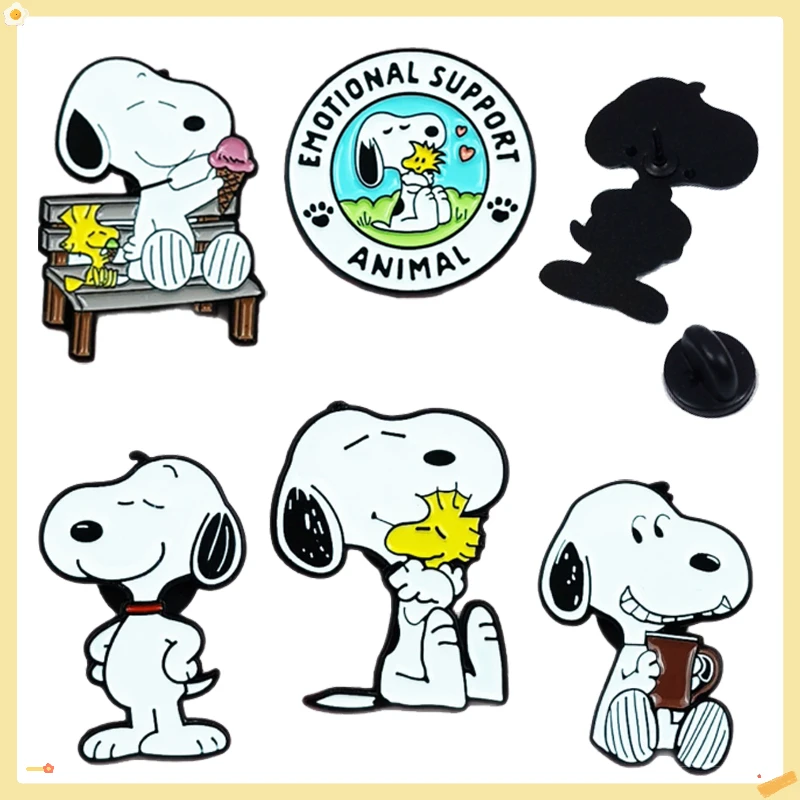 

Эмалированные булавки «Снупи», персонажи мультфильмов аниме, брошь из сплава, значки на лацканах, детская одежда, рюкзак, шляпа, декоративные аксессуары, подарки