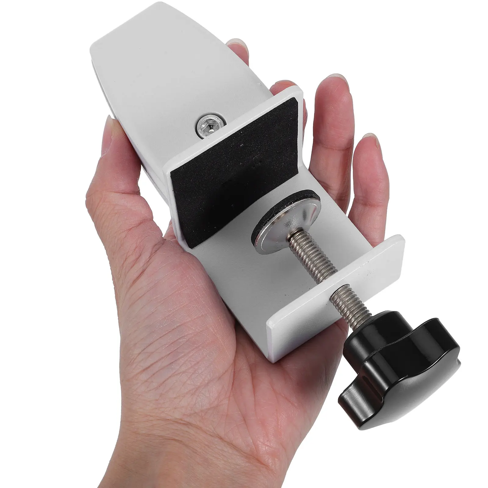 4Pcs Desk Glass Fixing Clamps Adjustable Sneeze Guard Holder Privacy Screen Clips Office Partition Support Bracket Desktop