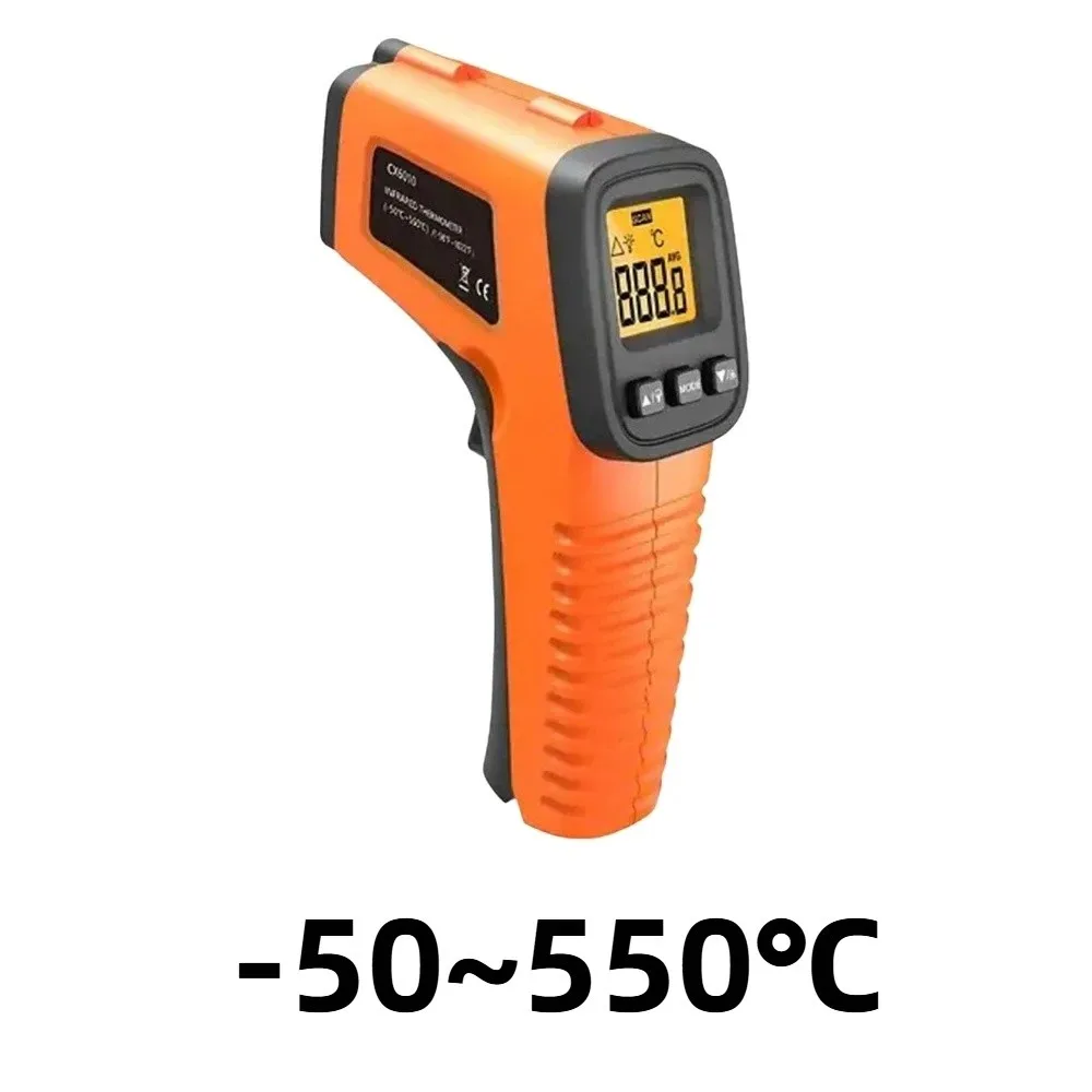 -50℃ To 600℃ Infrared Thermometer LCD Display Non-Contact Digital Temperature Meter Backlit Screen Accurate Measurement