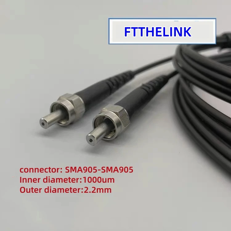 

Fiber Optic Jumper SMA905 1000um plastic fiber patch cord SX 1m 3m 5m POF 1.0*2.2mm Industrial control medical transmission SMA