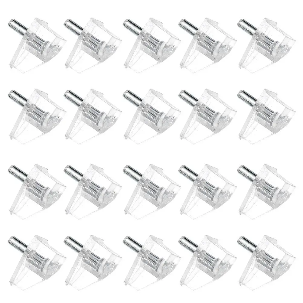 20Pcs Shelf Support Pegs Metal Plastic Cabinet Shelf Pin Holders for Kitchen Cupboard Bookshelf Wardrobe Storage