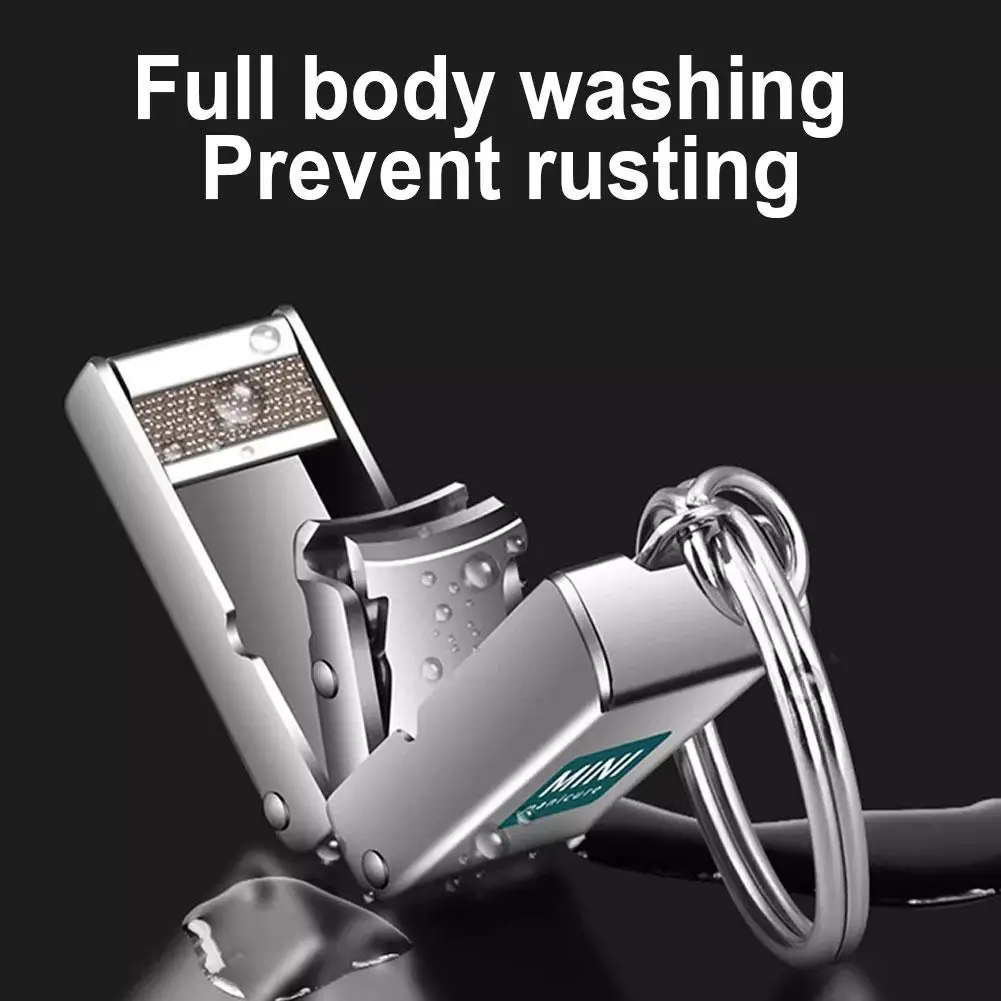 ミニ折りたたみ爪切りフリップカバー付きステンレス鋼ツール指キーホルダー旅行マニキュア爪切り B5X2