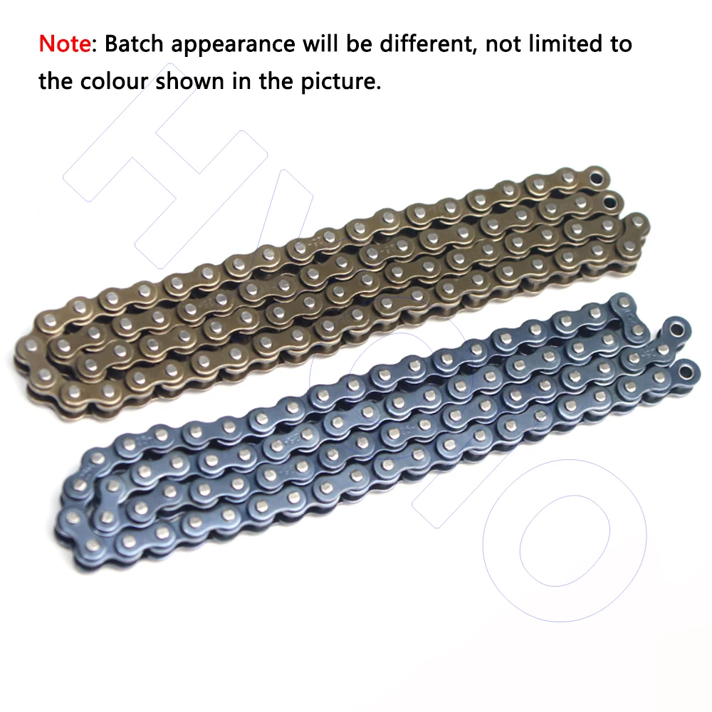 #25 Roller Chain 04C-1 Carbon Steel Chains Pitch 1/4 Inch 6.35mm Connecting/Offset Links Full/Half Buckle for Bycicles Scooter