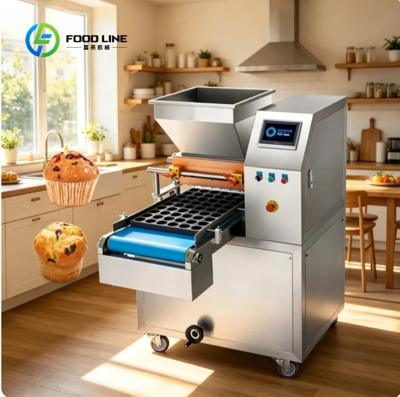 Automatic Cupcake Filling Machine  for Consistent Portioning, Designed for Bakeries and Food Manufacturing Facilities