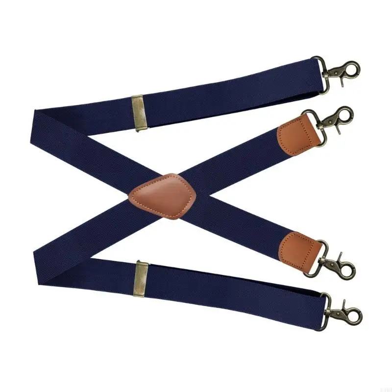 حمالات مرنة للرجال على شكل X مشبك للحصول على مظهر أنيق ونمط حزام قابل للتعديل مناسب لأي مناسبة أو ملابس F3MD