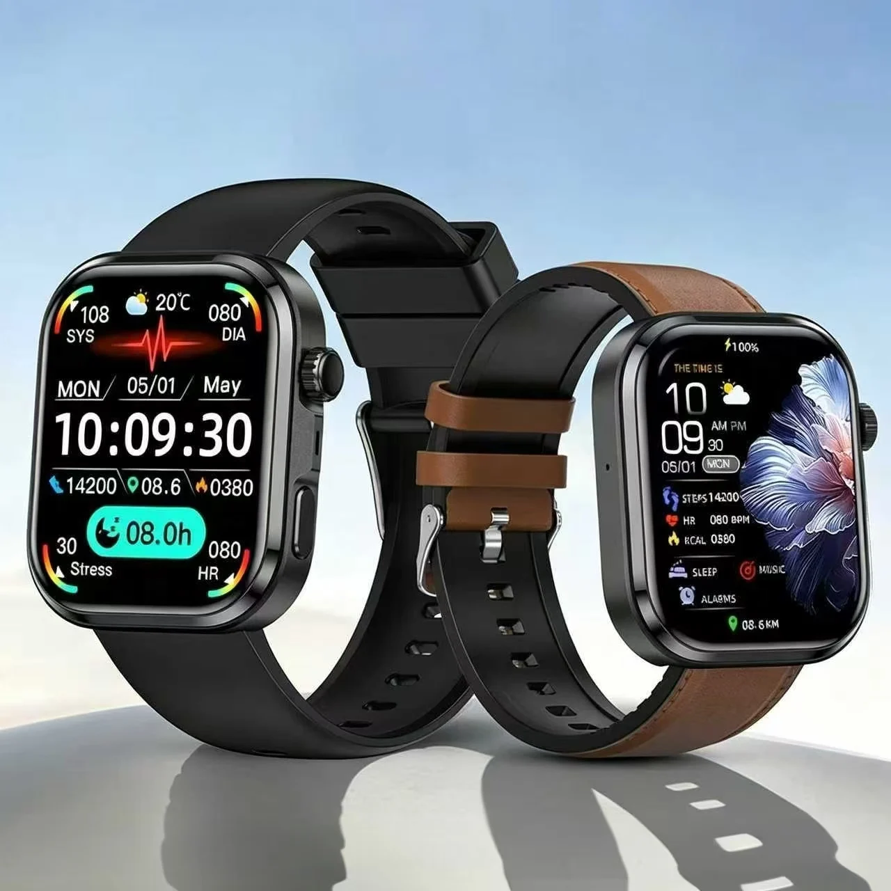 

2026 For Android IOS Healthy Smart Watch Men 1.83" HD Screen Heart Rate Blood Pressure Bluetooth Call Waterproof Smartwatch
