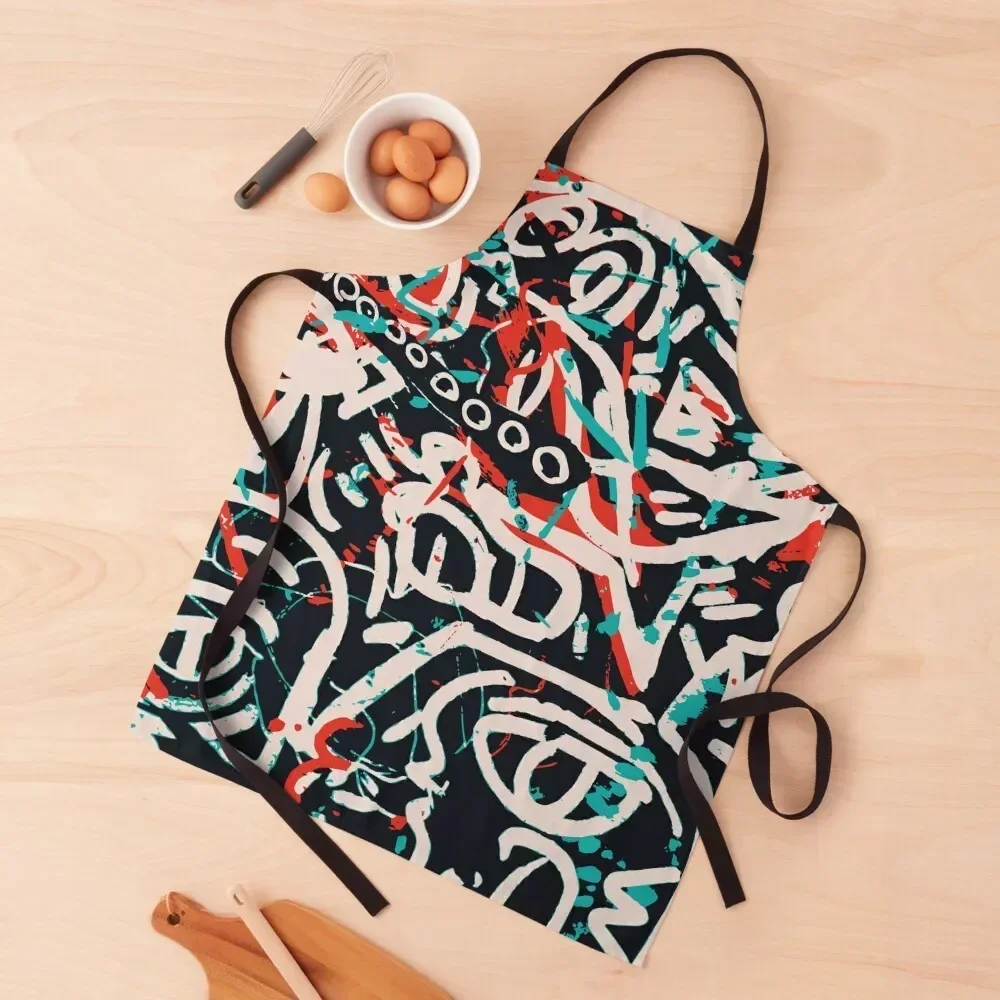

Street Art Graffiti Pattern Ink and Posca Apron Waterproof cleanings Apron