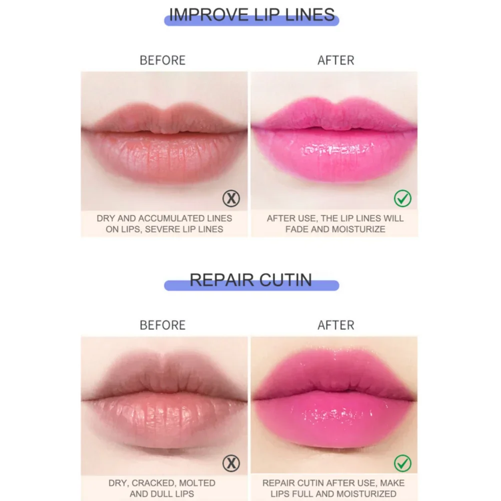 Heallor 1/2/3/5pcs Blue Rose Color Changing Lip Gloss Temperature Color Change Lipstick Waterproof Moisturizing Lip Balm Korean