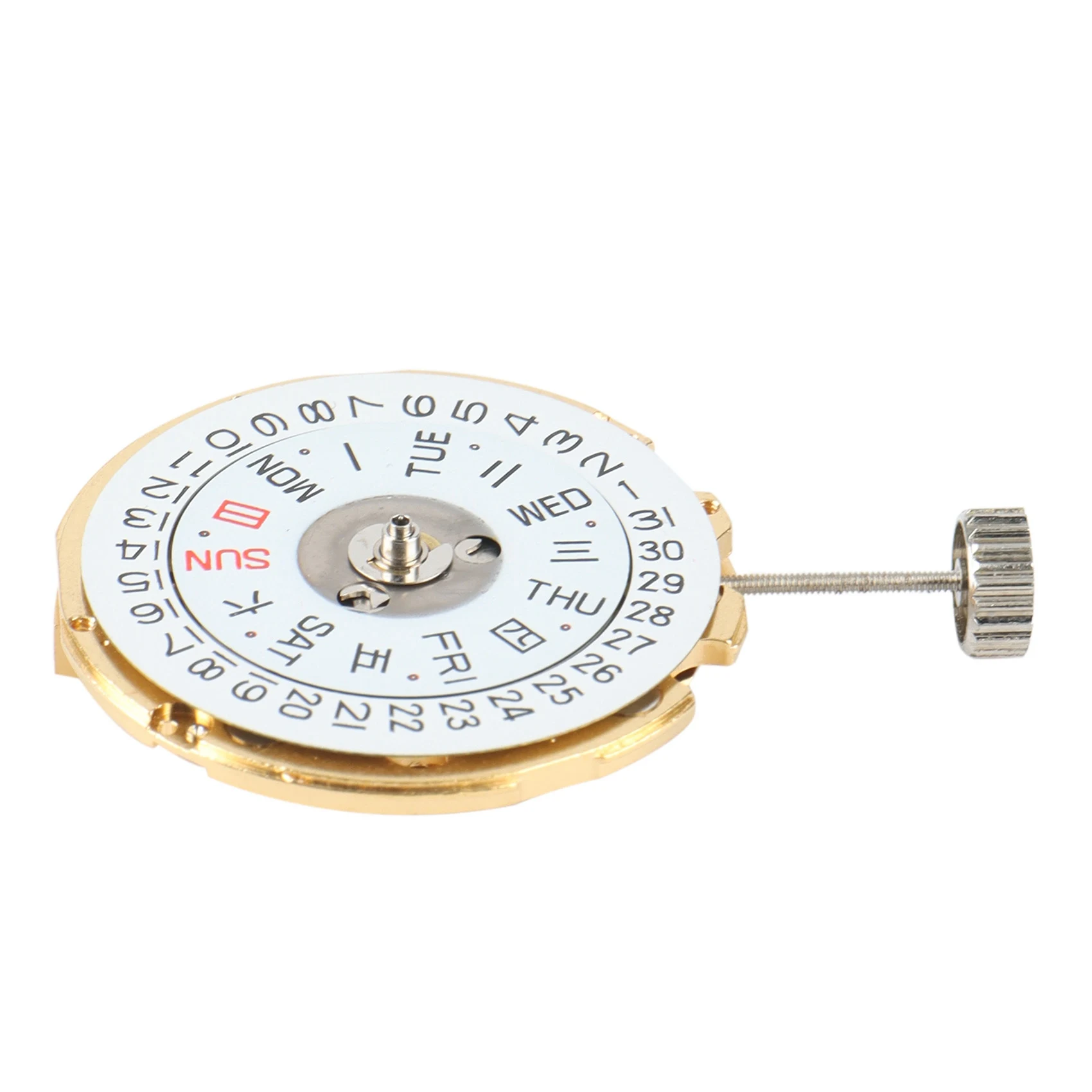 Watch Movement NH36 Automatic Watch Movement Gold /White Date Day Wheel Wristwatch Replacement for Seiko NH36 Movement SSQ