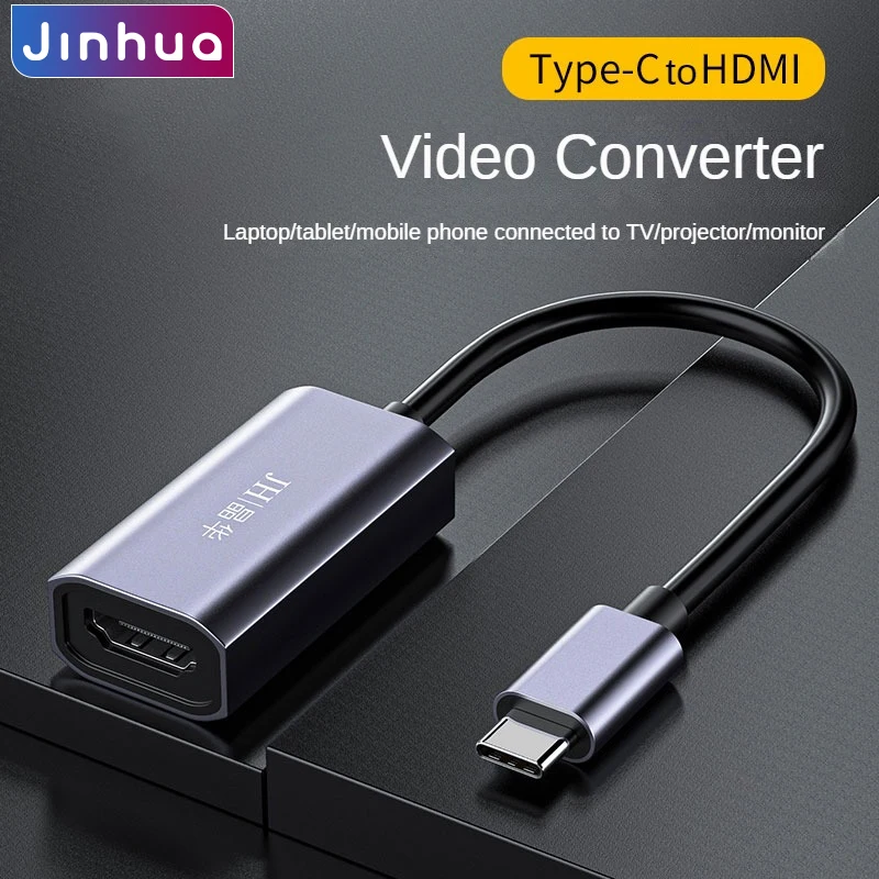 Type C to HDMI-compatible Cable USB C to HDMI Converter 4K 30Hz USB 3.1 HDTV Cable Adapter for MacBook Type C HD Converter Cord