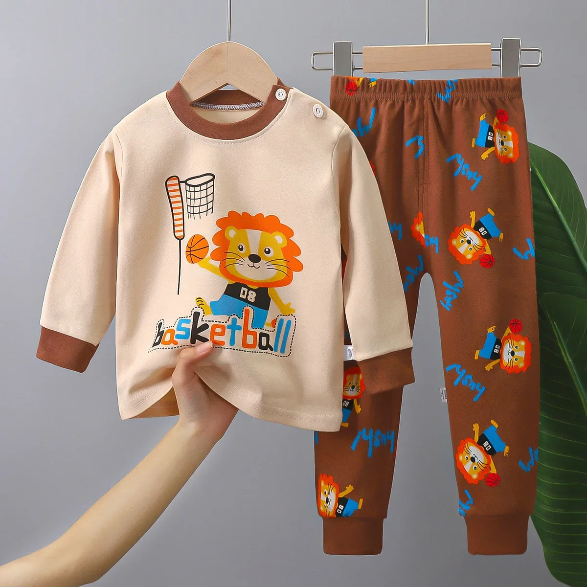 2025 New Kids Boys Girls Pajama Sets Cartoon Print Long Sleeve Cute T-Shirt Tops with Pants Toddler Baby Autumn Sleeping Clothes