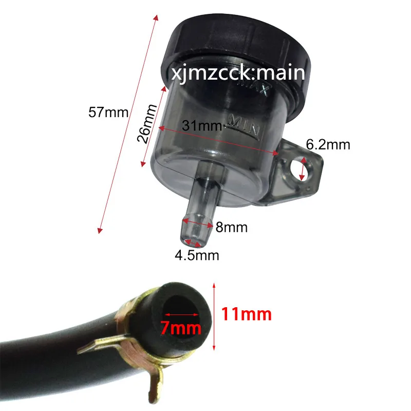Motorcycle Universal Rear Brake Master Cylinder Clutch Petrol Oil Fuel Tank Master Pump Split Oil Pot Small Oil Cup Most Models