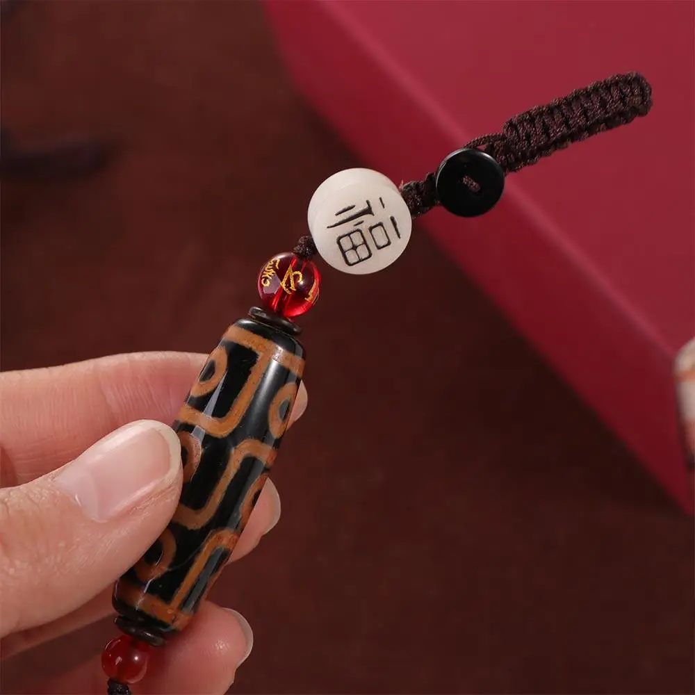 Making Charms Pendant Agat Stone Pendant Nine Eye Tibet Dzi Pendant Keychain Tibet Heaven Bead Keyring Heaven Bead Key Chain