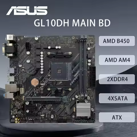 Asus B450 B450M Motherboard GL10DH MAIN BD Motherboard AMD AM4 Support R5 5600G 3600X 5700X 5800X3D CPU DDR4 M.2 PCIe3.0 mATX